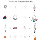 SUNNYCLUE 1 Box DIY 10 Pairs Chandelier Earrings Jewelry Making Starter Kit Chandelier Components Connector Charm Pendants, Shell Heart Beads, Earring Hooks Jewelry Findings for Adults Instruction - color: Chandelier Charms Earring Making Kit