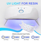 KISREL UV Resin Jewelry Making Kit, 200g Crystal Clear Resin with Light and Molds, DIY Jewelry Making Kit, Resina Starter Kit for Keychain and Earring - size: 200g