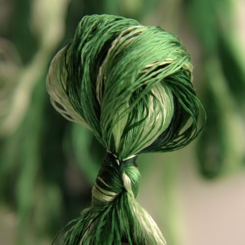 100% Nature Mulberry Handmade Embroidery Silk Thread Woven Jewelry Accessory Artificial Flowers Cross Stitch Floss DIY Sewing Kits 8 Gradient Colors 110m Each (31) - color: 31