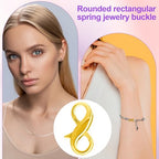 Pndeyo 925 Sterling Silver Lobster Claw Clasps, Double Opening Necklace Bracelet Extender, Jewelry Clasps and Closures for Necklace Bracelet Anklet Pendant Keychain DIY Craft Making- Gold - color: Gold-1pc-0.59"×0.31"