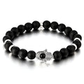 Hamsa Hand of Fatima Protection – Bead Bracelet for Women Men with Black Onyx – Buddhist Prayer Mala