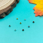 2000Pcs Round Rondelle Crimp Beads for Jewelry Finding,Tiny Crimps Stopper Beads Clamp Caps End Stopper Tiny Brass Spacer Beads 1.5mm Hole for DIY Jewelry Making,Bracelet Necklace Earring - color: 2000pcs;Gold,Silver,White K,Antique bronze