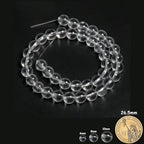 35pcs Clear Quartz Stone Beads，10mm Healing Power Natural Stone Round Loose Beads for Jewelry Making Earring Necklace DIY Crafts - color: Smooth Clear Quartz Stone, size: 10mm 35beads