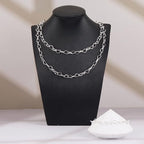5 Yard Silver Plated Stainless Steel Chain for Jewelry Making Hollow Heart Necklace Bracelet Chains Bulk for Women - color: Heart Silver
