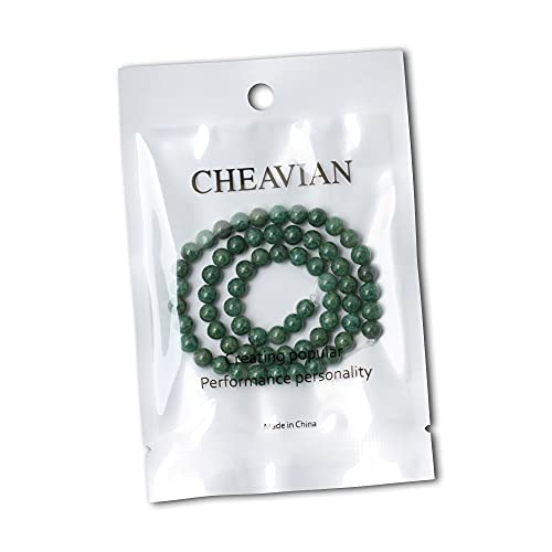 60PCS 6mm Natural African Jade Gemstone Round Loose Beads for Jewelry Making DIY Findings 1 Strand 15" - color: African Jade, size: 6mm