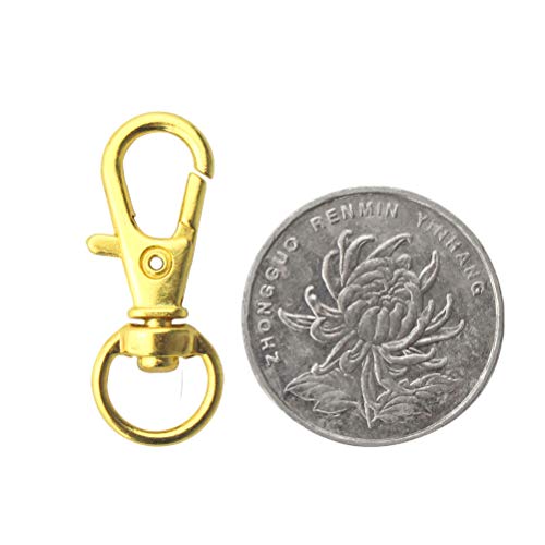 Swivel Clasps Lanyard Snap Hook,cnomg Metal Swivel Lanyard Snap Hook Lobster Claw Clasp (Golden) - color: Golden, size: 1.2 inches
