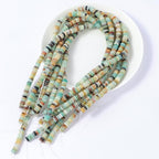 Natural Amazonite Disk Stone Spacer Beads 6x2mm 38cm/str Flat Rondelle Loose Semi Gemstone Caps for Making Bracelets Necklace - color: Amazonite
