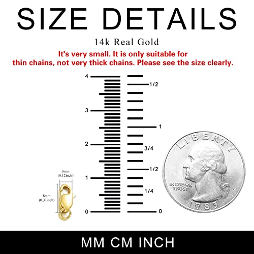 14k Gold Necklace & Bracelet Extender Chain, 1"/1.5"/2"/3"/4"/5" Durable Removable Gold Extension Chain - color: style 3-yellow, size: 1.5inch