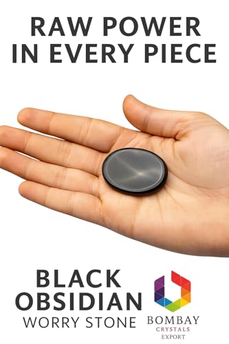 Black Obsidian Worry Stone – Genuine Thumb-Palm Crystal for Protection, Grounding & Anxiety Support – Pocket Meditation & Fidget Tool - color: Black Obsidian