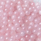 LAIDANLA Rose Quartz 8mm Natural Stone Beads Round Loose Gemstone Stone Beads for DIY Bracelet Necklace Earrings Jewelry Making Polishing Genuine Real Beading Crystal 96PCS 2 Strand 32" - color: K-Rose Quartz, size: 8mm