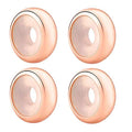Clip Stopper Charms Sterling Silver Rondelle Spacer Bead Charm Stopper Charm for Pandora Charm Bracelets - color: Rose Gold-Plated ( 4 pcs)