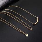 Aisansty Dainty Layered Choker Necklaces Handmade Coin Tube Star Pearl Pendant Multilayer Adjustable Layering Chain Gold Plated Necklaces Set for Women - color: Gold, style: Chain,Elegant,Gold Plated,Simple