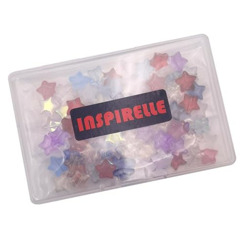 INSPIRELLE 100pcs Star Crystal Glass Spacer Beads for Jewelry Bracelet Necklace Making, 9.5mm - color: Stars