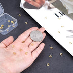 20pcs Split Open End Jump Rings, 18K Gold Plated Locking Circle Clasp Ring, ID 3mm Connector Accessories for Earrings Bracelets Necklaces DIY Crafts Jewelry Making - color: Gold