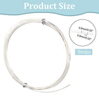 BENECREAT 23 Gauge 16 Feet Silver Square Copper Wire, Bendable Metal Craft Wire for Necklace Bracelet Making and Handmade Project - color: Silver, size: 23 Gauge