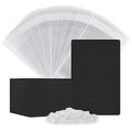 Earring Cards, Set Jewelry Making Supplies with 100 Pcs Earring Holder Cards 200 Pcs Earring Backs and 100 Jewelry Packaging for Earrings Necklace Jewelry Display, Jewelry Bags 3.5x2.4 Inches (Black) - color: ZK100-Black
