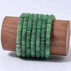 Natural Green Aventurine Disk Stone Spacer Beads 6x2mm 38cm/str Flat Rondelle Loose Semi Gemstone Caps for Making Bracelets Necklace - color: Green Aventurine