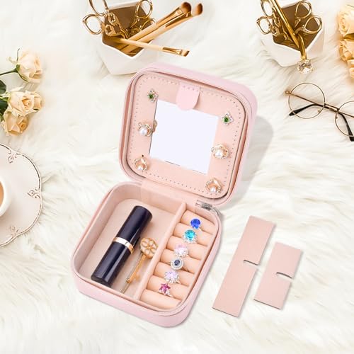 Preppy Travel Jewelry Gifts for Teen Girls, Travel Jewelry Box Personalized Christmas Gifts Stocking Stuffers for Women, Fashion Travel Essentials Trendy Stuff Easter Basket Stuffers, Initial L - style: L
