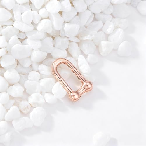 14K Gold Jewelry Clasp Necklace Extender Clasp Bracelet Extension Connector for DIY Necklace Bracelet Anklet Jewelry Making (Style 11-Rose) - size: Style 11-Rose
