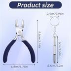 Flat Nose Pliers, Plier for Jewelry Making, Nylon Jaw Pliers, Wire Wrapping Tool with 2 Nylon Replacement Heads and a Screwdriver, Smooth Jaw Plier for Beading, Looping, Shaping, Jewelry Making