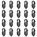20PCS 9MM Black Lobster Clasps, 316 Stainless Steel Lobster Claw Clasps Bulk for Necklace Bracelet Jewelry Making DIY Craft - color: Black, size: 9MM