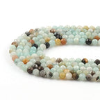 120pcs 3mm Natural Amazonite Gemstone Beads Faceted Round Loose Stone Beads for Jewelry Making - color: Amazonite, size: 2.8-3.3mm