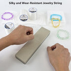 LUSTEMBER 1mm Stretchy Bracelet String, 3 Rolls Durable Elastic String, Clear Bead Cord for Bracelets, Necklaces, Beading, and Jewelry Making (300 m) - size: 1mm