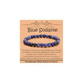 Natural Healing Gemstone Bracelet Handmade Yoga Stretch Elastic Bracelet Stress Relief Crystal Jewelry for Men and Women - color: Blue Sodalite (Wisdom), size: 6mm