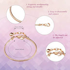 Bracelet Chains for Jewelry Making, 15 PCS Stainless Steel Snake Chain Bracelets,DIY Jewelry Making, Unisex Charm Bracelet Craft Supplies for Women Men.
