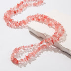 Natural Chip Stone Beads About 200pcs Watermelon Red Stones 5-8mm Irregular Gemstone Healing Crystal Loose Rocks for Bracelet Necklace Earrings Jewelry Making (Watermelon Red) - color: Watermelon Red