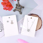 MIAHART 150 Set Earring Holder Cards Necklace Display Cards with 150pcs Bags for Selling DIY Ear Studs, Earrings and Jewelry Display (White) - color: White