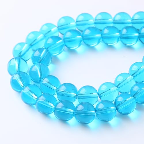90pcs 4mm Topaz Blue Crystal Glass Beads Round Loose Spacer Beads for Jewelry Making DIY Bracelet Necklace (Blue Crystal Glass, 4mm) - color: Blue Crystal Glass, size: 4mm