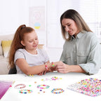 richginker 2300pcs Polymer Clay Beads Bracelet Making Kit, 24 Style Cute Fun Beads for Friendship Bracelets Letter Beads Charms Kit for Jewelry Making DIY Arts and Crafts Birthday Gifts Toys for Kids - color: 1#Clay Beads