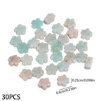 Songxi 60pcs 6mm Amazonite Plum Blossom Natural Stone Beads for Jewelry Making, Smooth Loose Flower Shape Gemstone Beads for Bracelets Necklace Earrings Making Supplies ﻿ - color: Amazonite