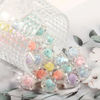 15Pcs Acrylic Square Polygonal Beads 16mm UV Bead in Bead Fit for DIY Jewelry Bracelet Necklace Keychain Beadable Pens Mobile Phone Chain Making Cute (Faceted Bead in Bead) - color: Faceted Bead in Bead