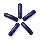 5PCS Natural Lapis Lazuli Stone Rectangle Curved Beads Gemstone Pendants Connectors for DIY Bracelet Neclace Jewelry Making - color: Lapis Lazuli
