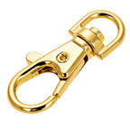 20pcs Swivel Clasps Lanyard Snap Hook with Key Ring Clip Lanyard Metal Lobster Claw Clasp Key Chain Rings for Crafts, Jewelry Making, Purses DIY (Gold)