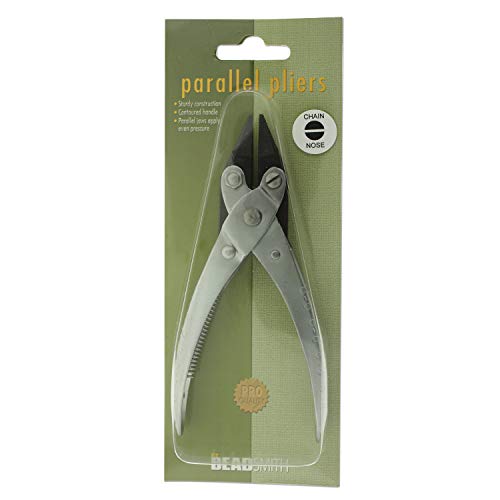 The Beadsmith Chain Nose Parallel Pliers with Spring, 5.5 inches (140mm), Flat Grip for Jewelry Making, Wirework & Repair - style: Chain Nose - 140mm