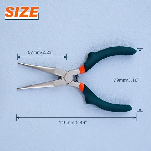 SPEEDWOX Needle Nose Pliers for Jewelry Making with Wire Cutter Serrated Jaws Convex Shoulders Pliers for Bending Wire and Small Object Gripping - style: Needle Nose Pliers With Cutter