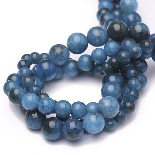 6mm Natural Stone Beads for Jewelry Making,Apatite Polished Smooth Round Gemstone Beads for Bracelet Necklace 15 Inch - color: Apatite, size: 6mm