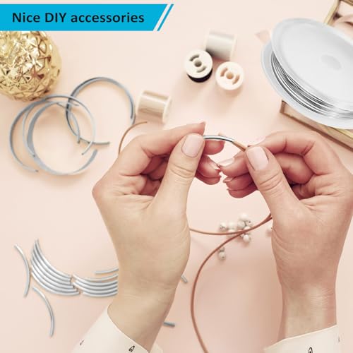 Flutesan 10 Roll 230ft Jewelry Wire for Making 18, 20, 22, 24, 26 Gauge Craft Beading Wire Jewelry Making Supplies Bendable Copper, 5 Size (Silver) - color: Silver