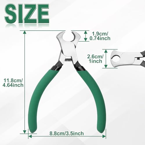 4.5 Inches Mini End Cutting Pliers PVC Handles End Nipper Jewelry Pliers Nail Puller Tool for Installing Carpenter Jewelry Making Tool for Crafts DIY Working - style: End Cutting Pliers
