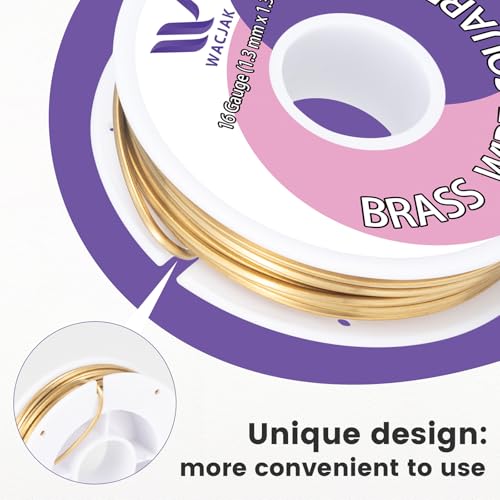 Square Brass Wire 16ga, 30ft – Premium Raw Brass for DIY Jewelry Making - color: 16 Gauge(1.3x1.3mm)