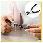 Mudder 2 Pieces Jewelry Making Tool Bail Making Pliers 6 in 1 Jewelry Wire Bending Pliers for Beading Looping Shaping Wire DIY Crafts (Black) - color: Black