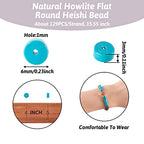 Craftdady 127Pcs Heishi Coin Natural Howlite Beads 6mm Tiny Flat Round Disc Spacer Beads Healing Chakra Loose Beads for Jewelry Bracelet Necklace Earring - color: Howlite, size: 6mm
