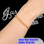 QOGIR 14k gold Handmade Healing Bracelet, Natural Gem Stone Crystal Elastic Gold Bracelet - color: Citrine - Wealth, size: 4m