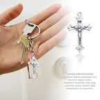 BronaGrand 50pcs Alloy Cross Charms Pendants Jewelry Rosary Cross Charms for DIY Bracelet Necklace Jewelry Making Findings,37×22mm - color: Silver
