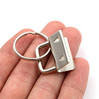 Qovydx 45Pcs 1 inch Silver Key Fob Hardware Kits 1” Metal Keyfobs Hardware Bulk for Keychains Fob Wristlet Hardware with Key Ring for Lanyard - color: Silver Key Fob Hardware