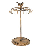 Bird Rotating Necklace Holder Bracelet Stand/Jewelry Organizer/Jewelry Tree,Bronze - color: Bronze