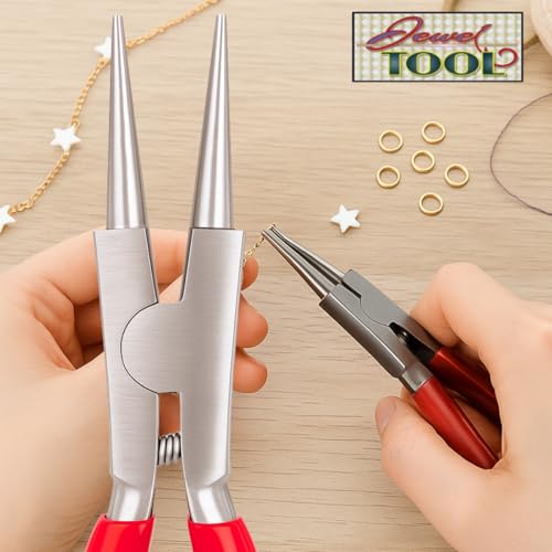 7" (17.8 cm) Mechanic's Round Nose Pliers | Large & Tough for Harder Wire & Metal Bending | Squeezing Handle Pulls Heads Apart, Not Together
